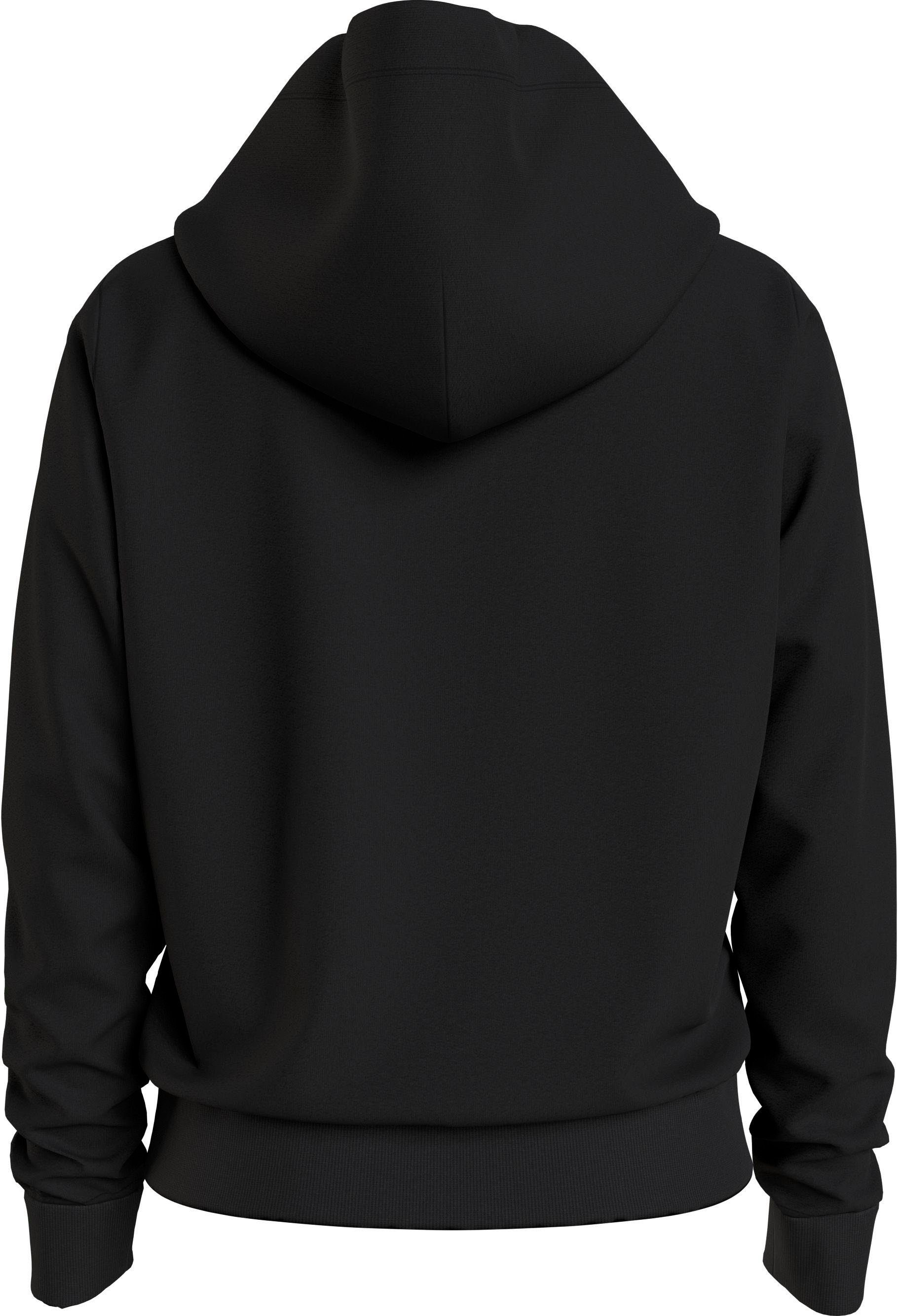 REG Black SERIF Kapuzensweatshirt Tommy Jeans HOODIE LINEAR Logoschriftzug Tommy mit Jeans TJW