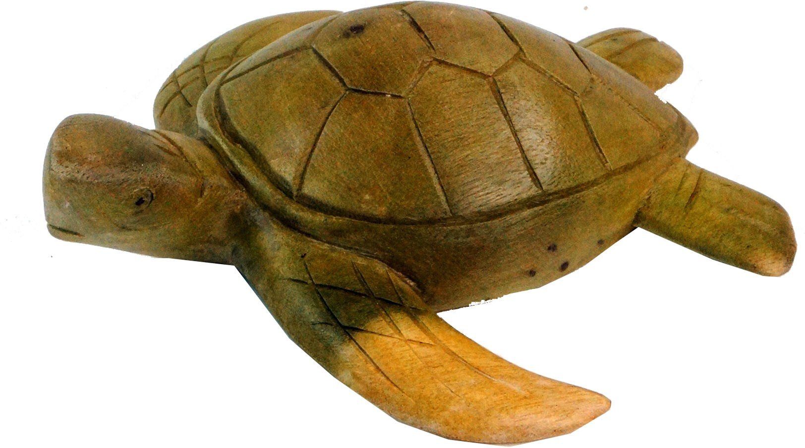2 Schildkröte Deko Dekofigur Geschnitzte Größen in Guru-Shop