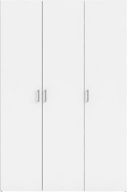 Home affaire Kleiderschrank graue Stangengriffe, einfache Selbstmontage, 175,4 x 115,8 x 49,52 cm