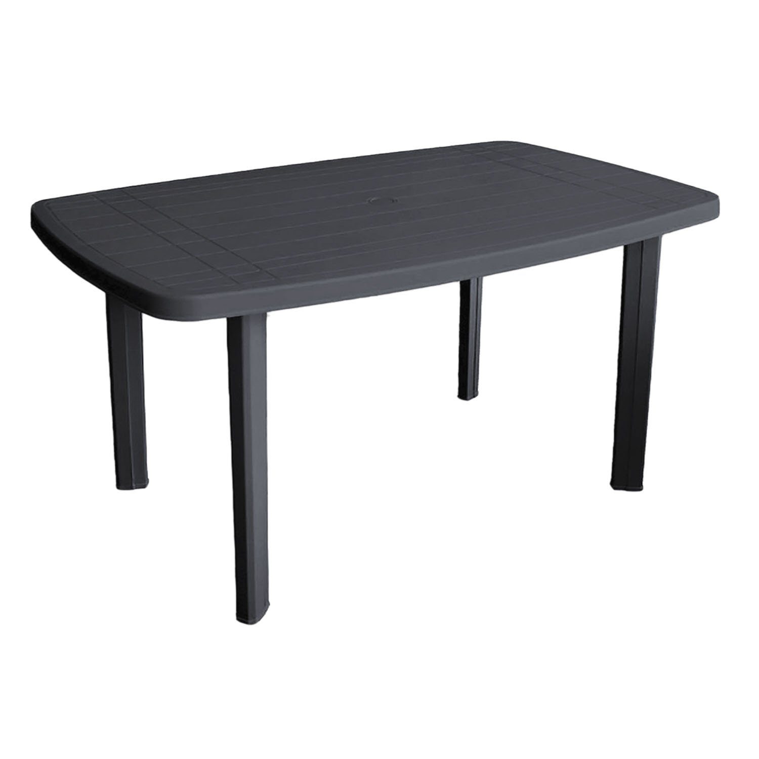 Mojawo Küchentisch Gartentisch Anthrazit 140x90x72cm günstig online kaufen