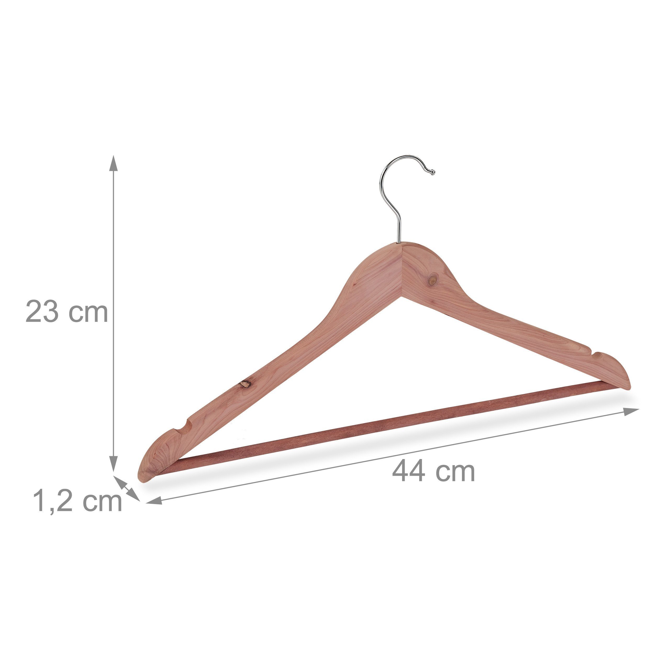 Kleiderbügel x Kleiderbügel aus relaxdays Zedernholz 12
