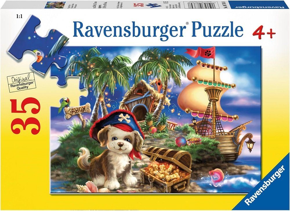 Ravensburger Puzzle Hund Welpe-Pirat Kinderpuzzle - Rätzel Motorikspielzeug günstig online kaufen