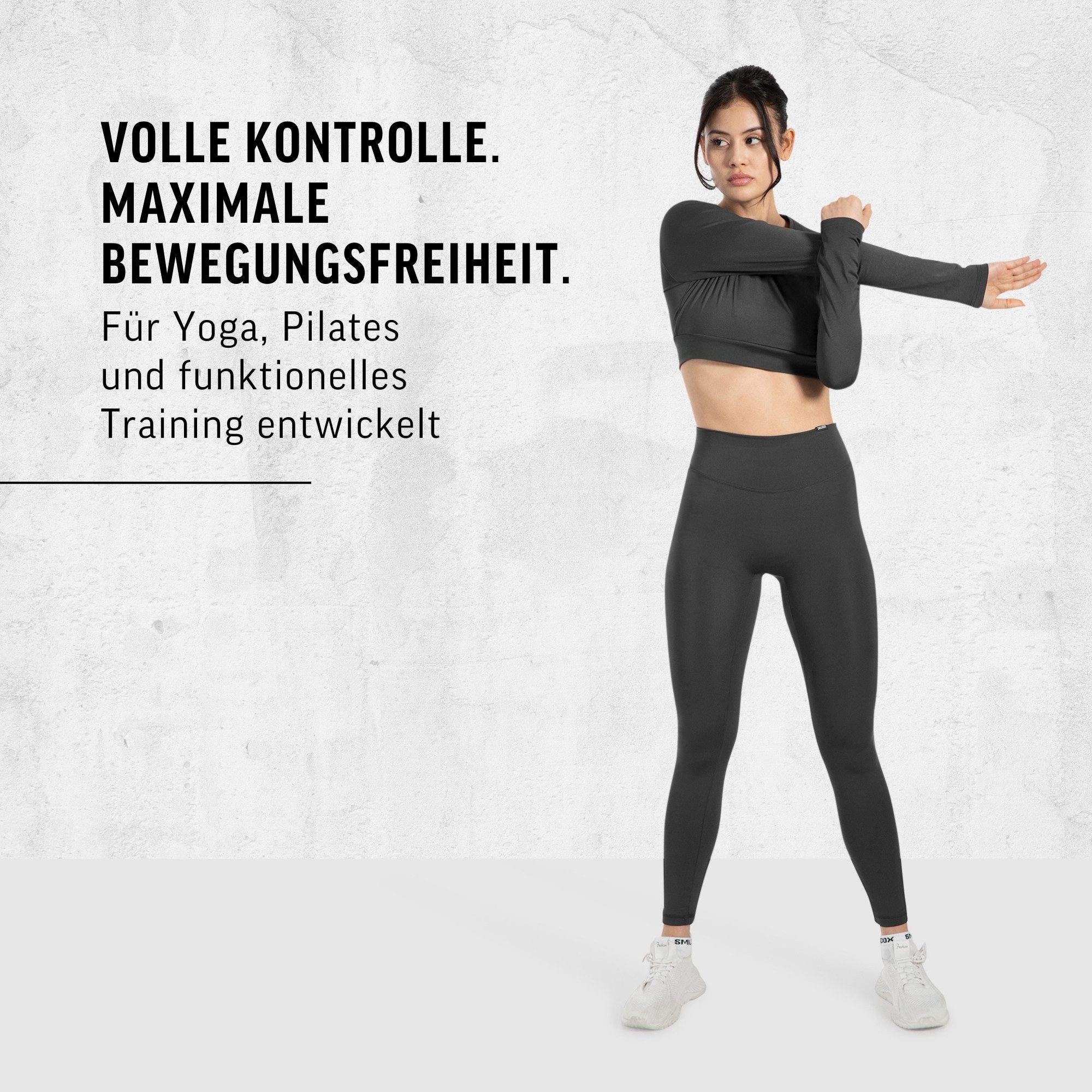 Smilodox Leggings SoftFeel Jaine, High Waist Yoga Tights, atmungsaktiv & 4-Wege-Stretch atmungsaktiv, Feuchtigkeitsableitend Pilates & achtsames Training