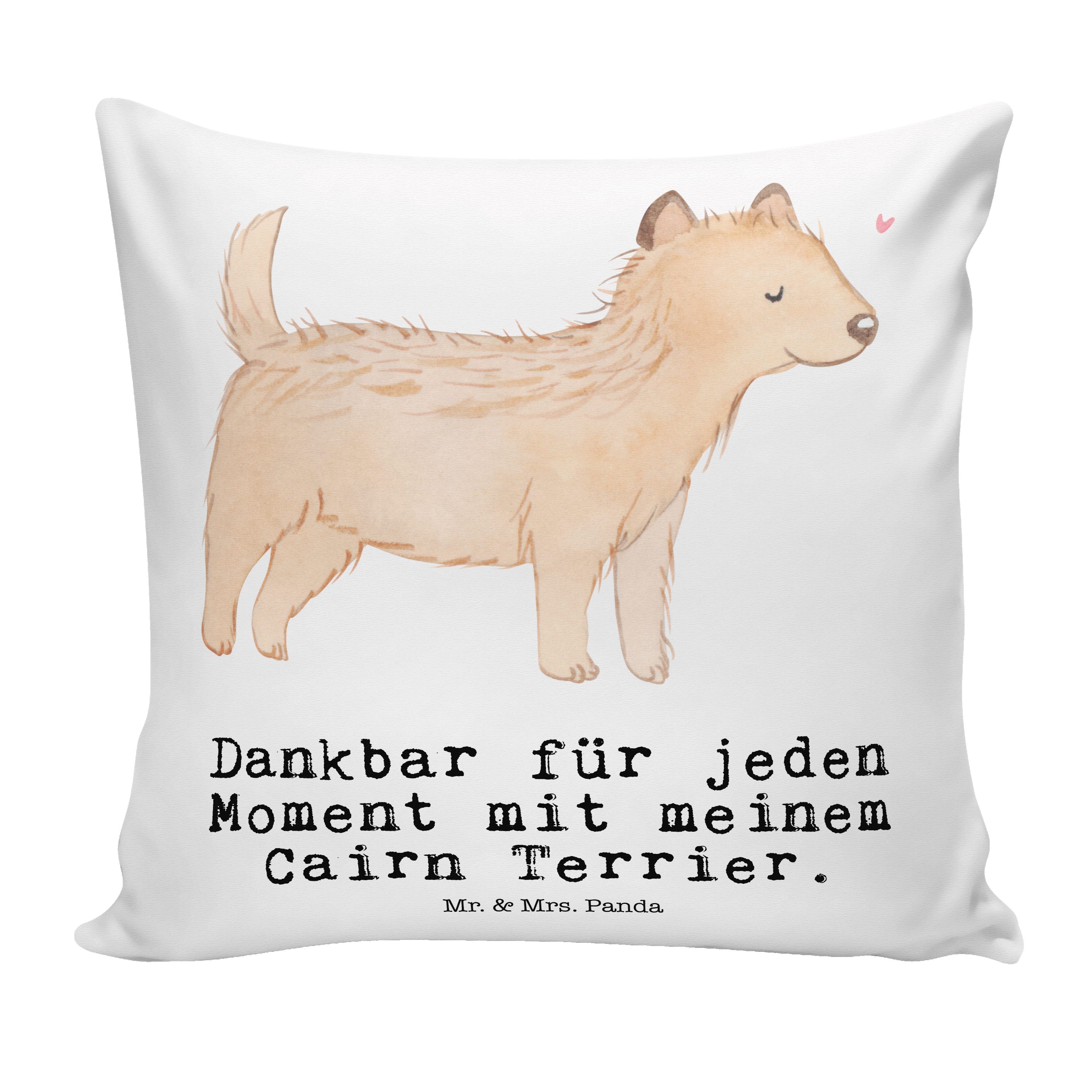 Mr. & Mrs. Panda Dekokissen Cairn Terrier Moment - Weiß - Geschenk, Dekokissen, Hund, Hundebesitz