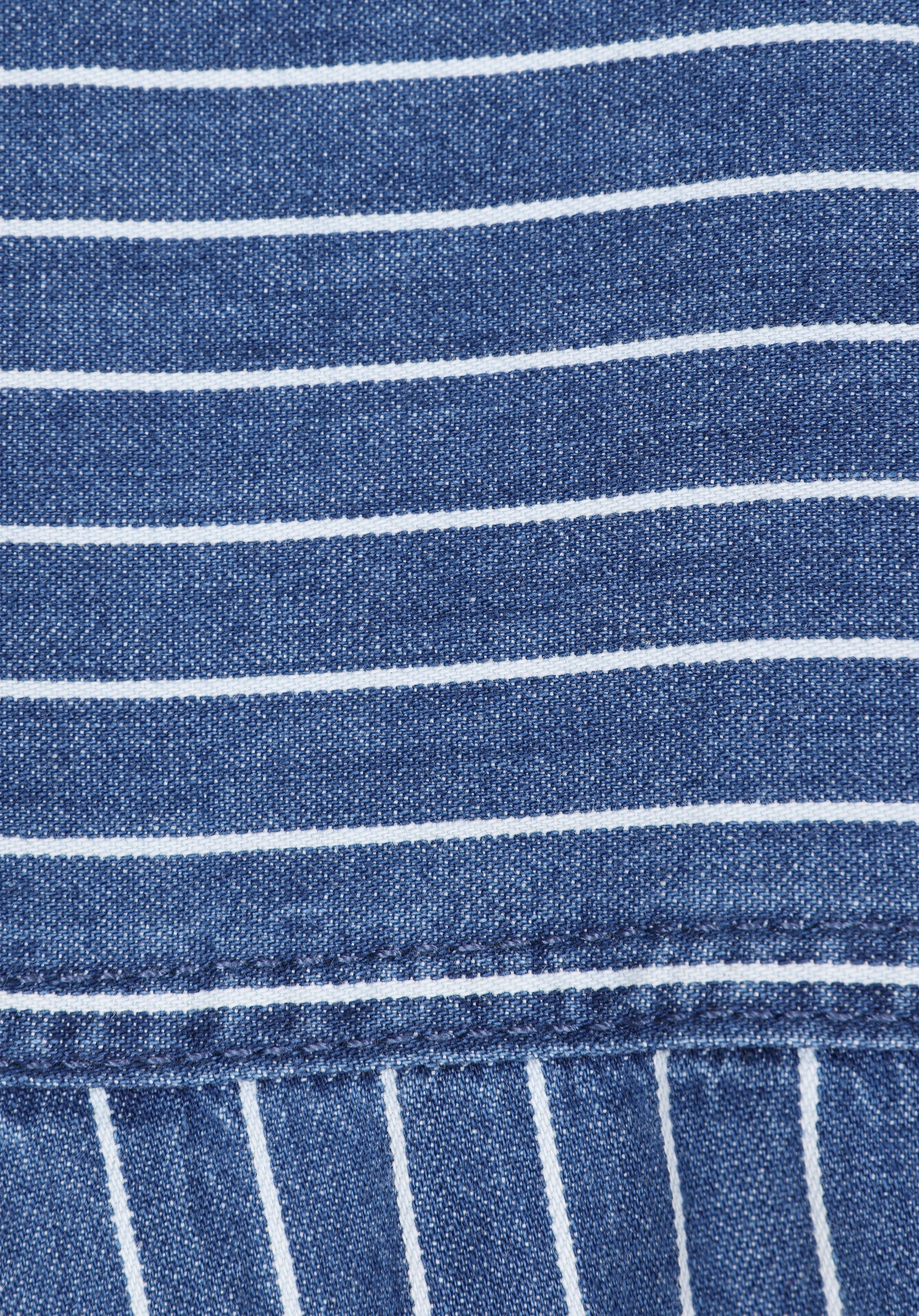 V-Shirt Colins Oversize Fit Klassische Größe Gestreiftes Kurzarmhemd für Damen