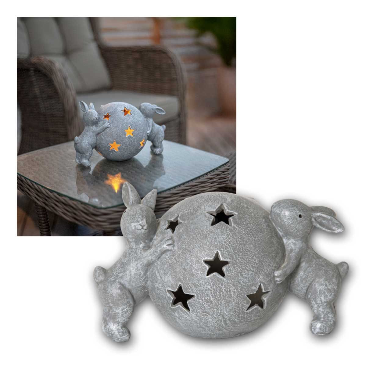 STAR TRADING LED Solarleuchte LED Solar-Figur "Harriet", warmweiß, 24x14cm, IP44, warmweiß