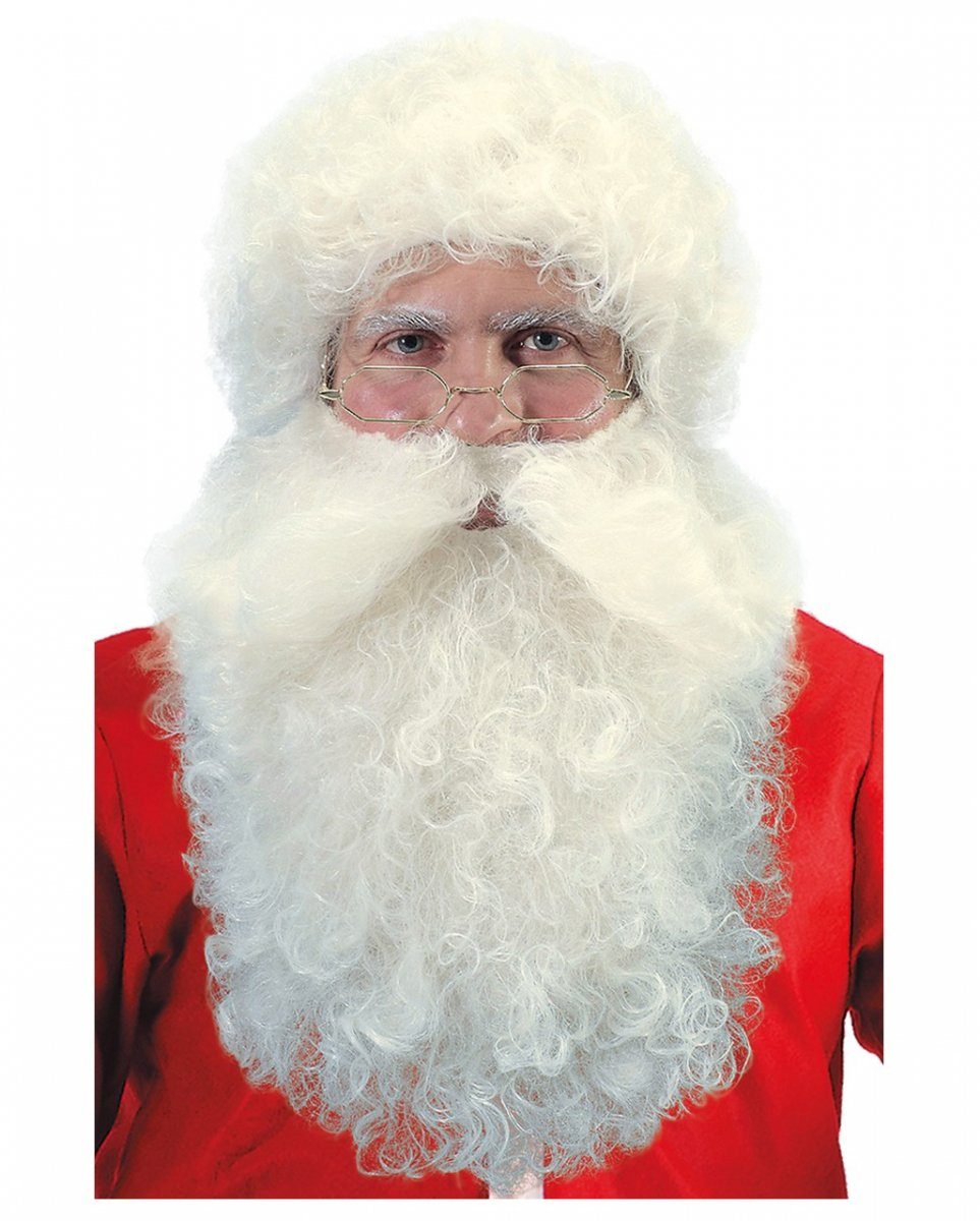 Kostüm-Perücke Nikolaus Bart und Perücke als Weihnachtsmann & San