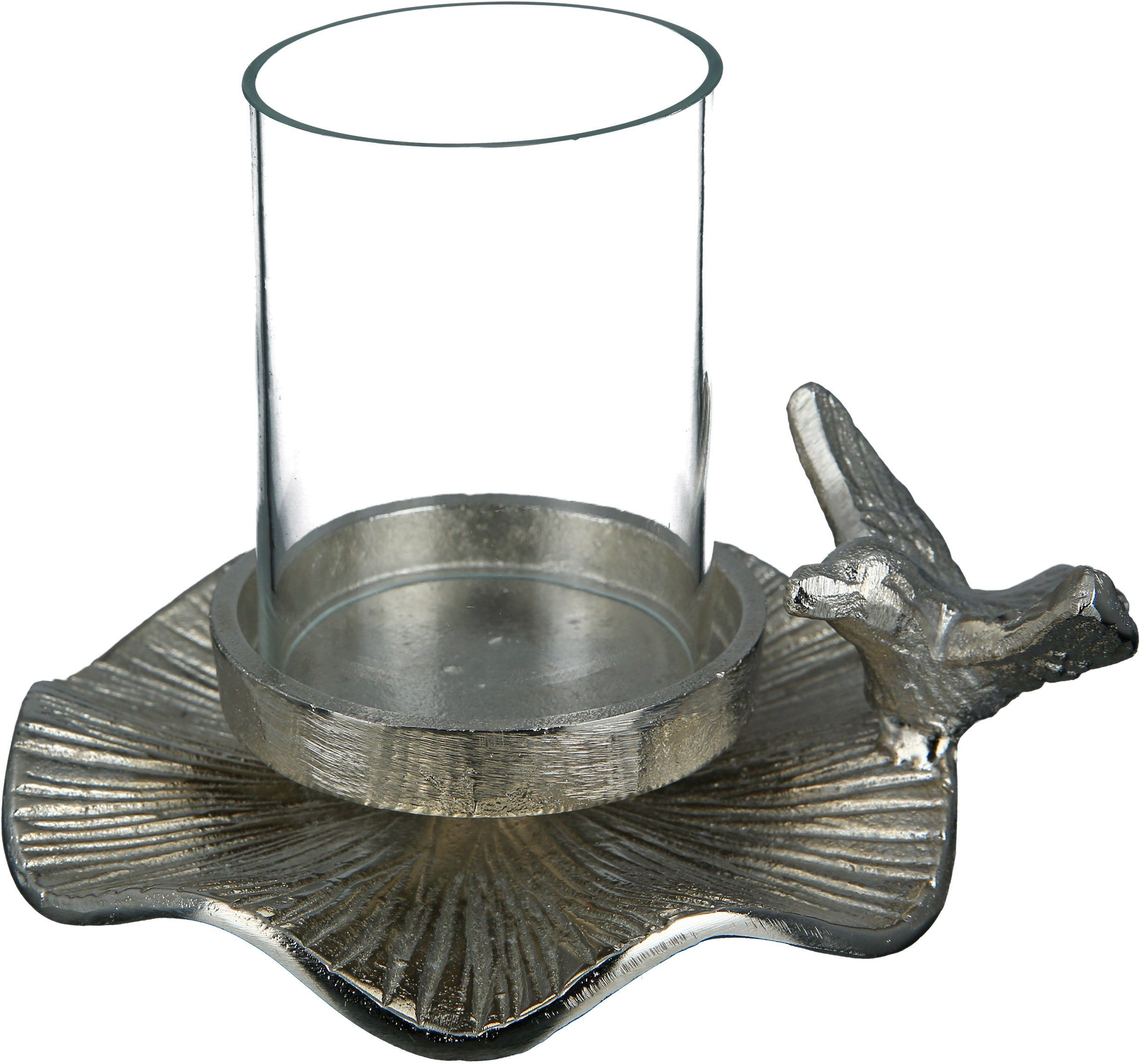 Casablanca by Gilde Kerzenhalter »Kerzenleuchter mit Vogel« (1 St), aus  Aluminium und Glas online kaufen | OTTO
