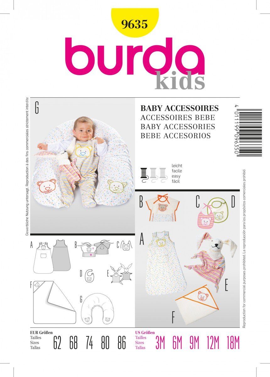 Stoff Schnittmuster Stoff Meterware 9635 Baby Accessoires