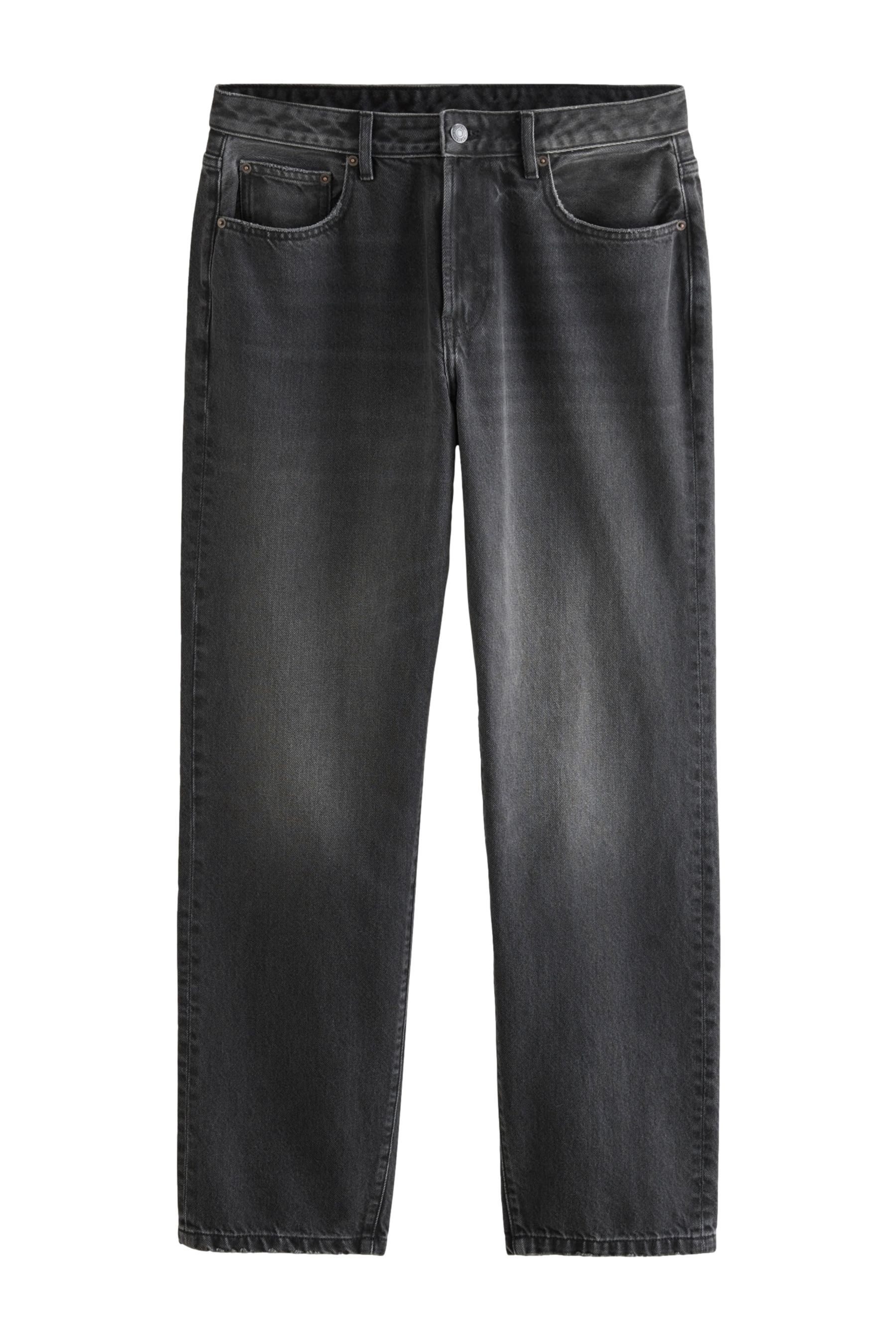 Straight-Jeans Gerade, steife Jeans aus Baumwolle, Kurzgröße
