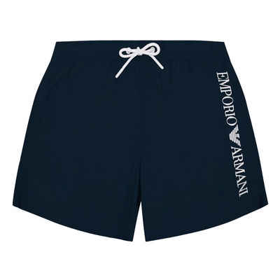 Emporio Armani Boxer-Badehose Mid Boxer Beachwear mit vertikalem Markenschriftzug