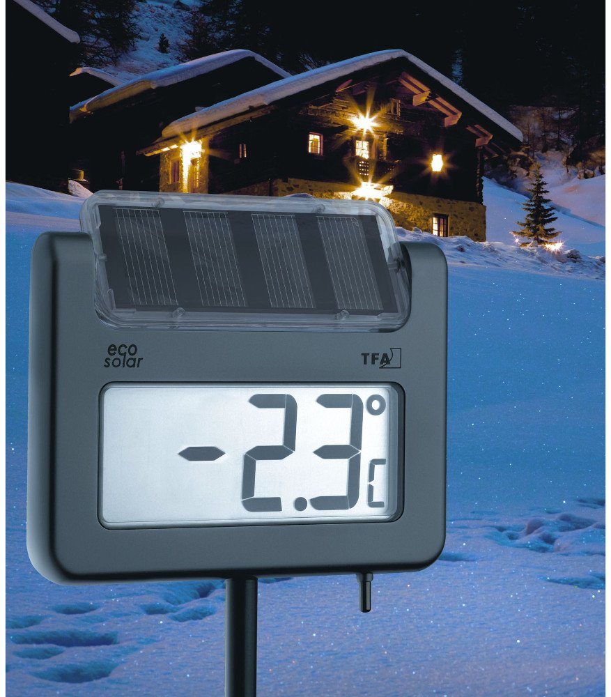 TFA Dostmann Gartenthermometer Solar Outdoor Thermometer Avenue Plus TFA 30.2030.54