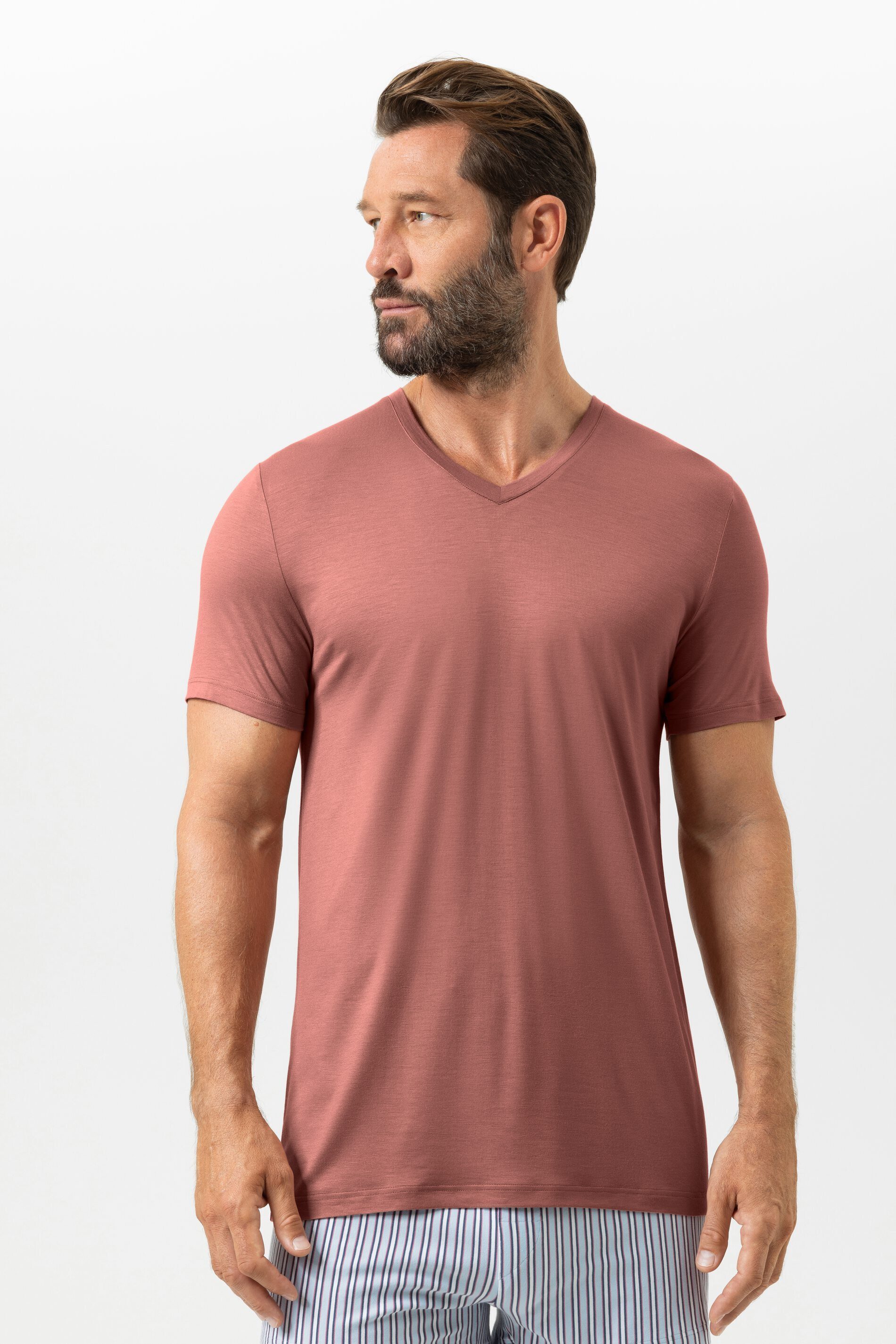 Mey Pyjamaoberteil Mey Herren T-Shirt Serie Selection Uni Shirt (1-tlg) Basic Shirt, Uni, weiche Modalfaser, Premium Qualität