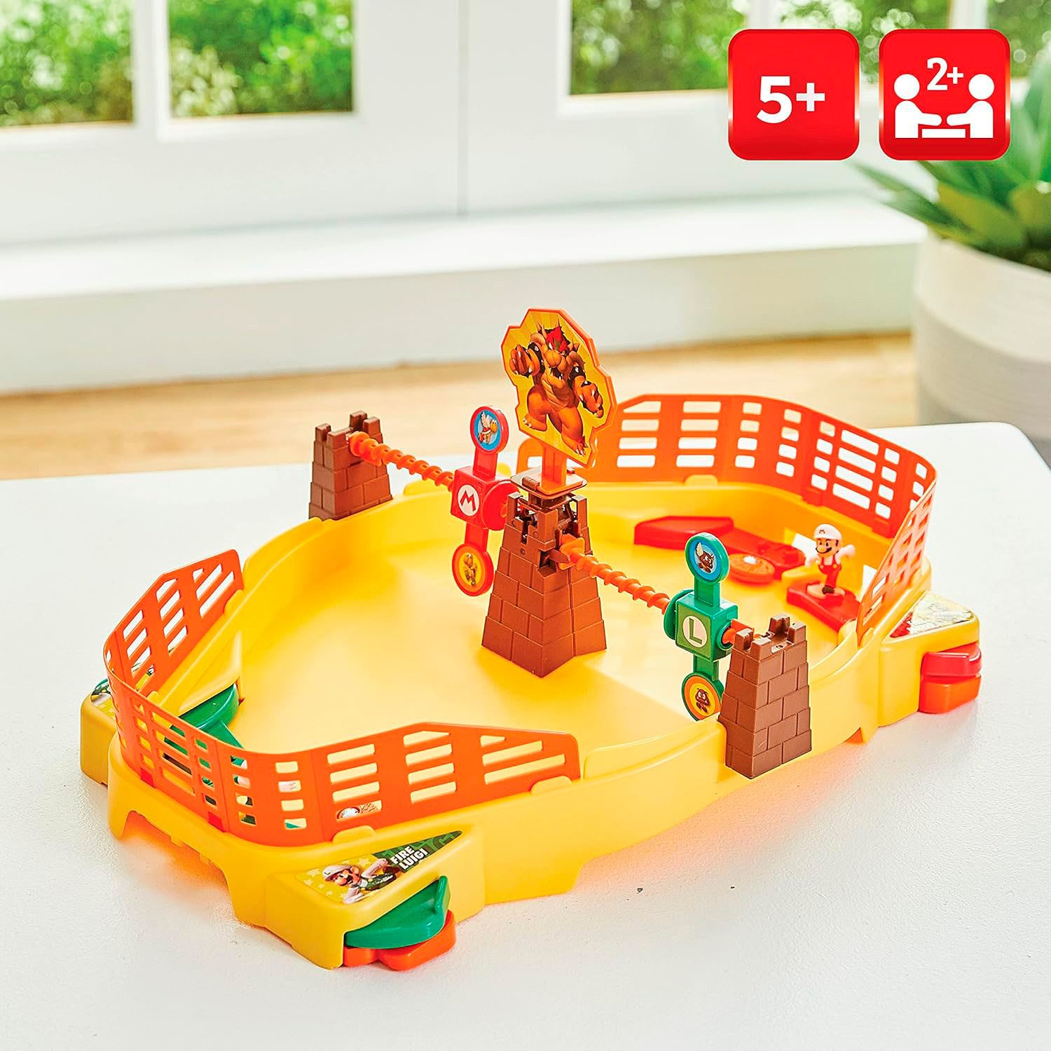 EPOCH Games Spiel Super Mario™ Fire Mario Stadium, Familienspiel
