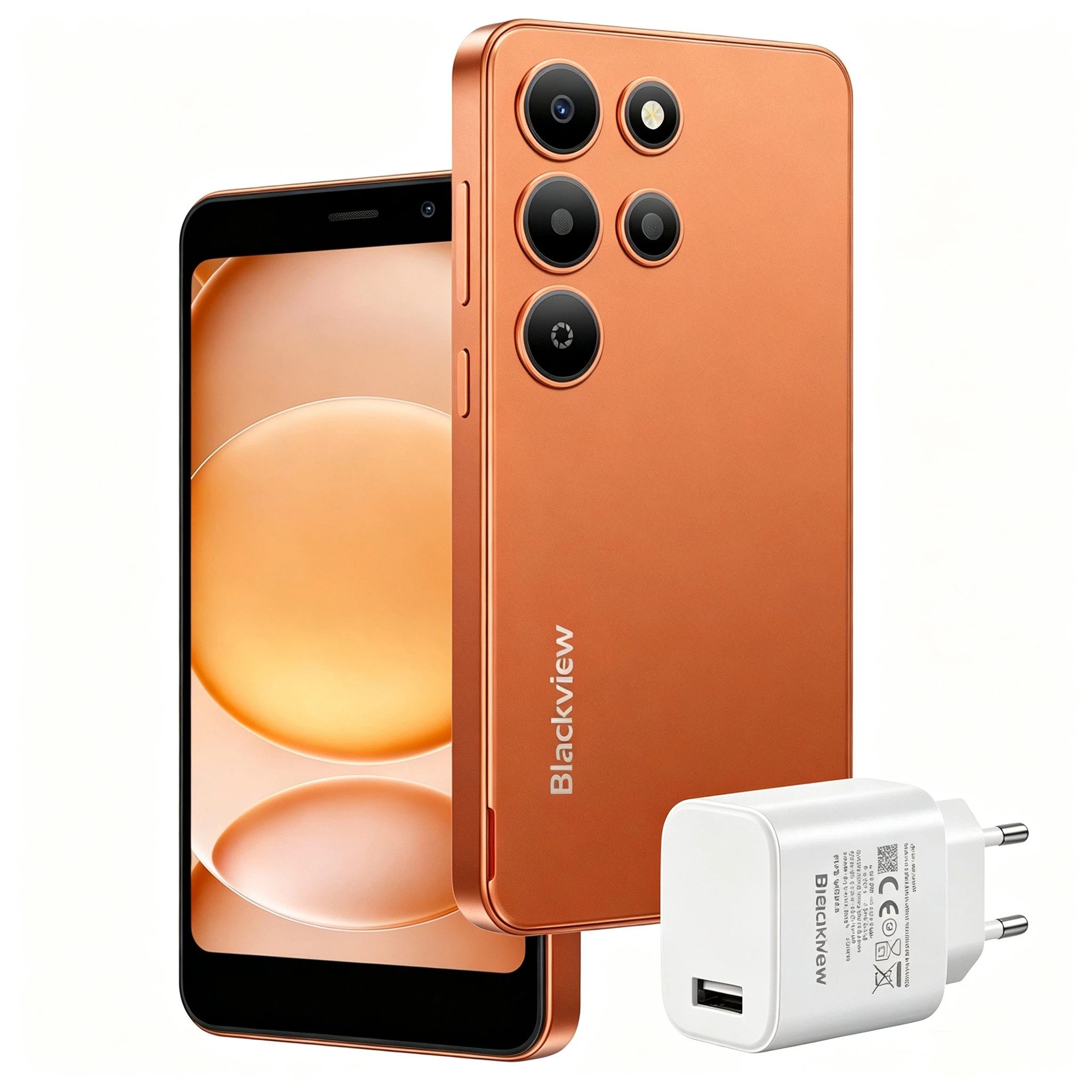 blackview WAVE2C 5‘’ Handy ohne Vertrag, Android 16, 32GB, mit Charger/Hülle Smartphone (5 Zoll, 32 GB Speicherplatz, 4G Dual SIM, Face ID, 1080P-Video, Google Lens, mit Ladegerät)