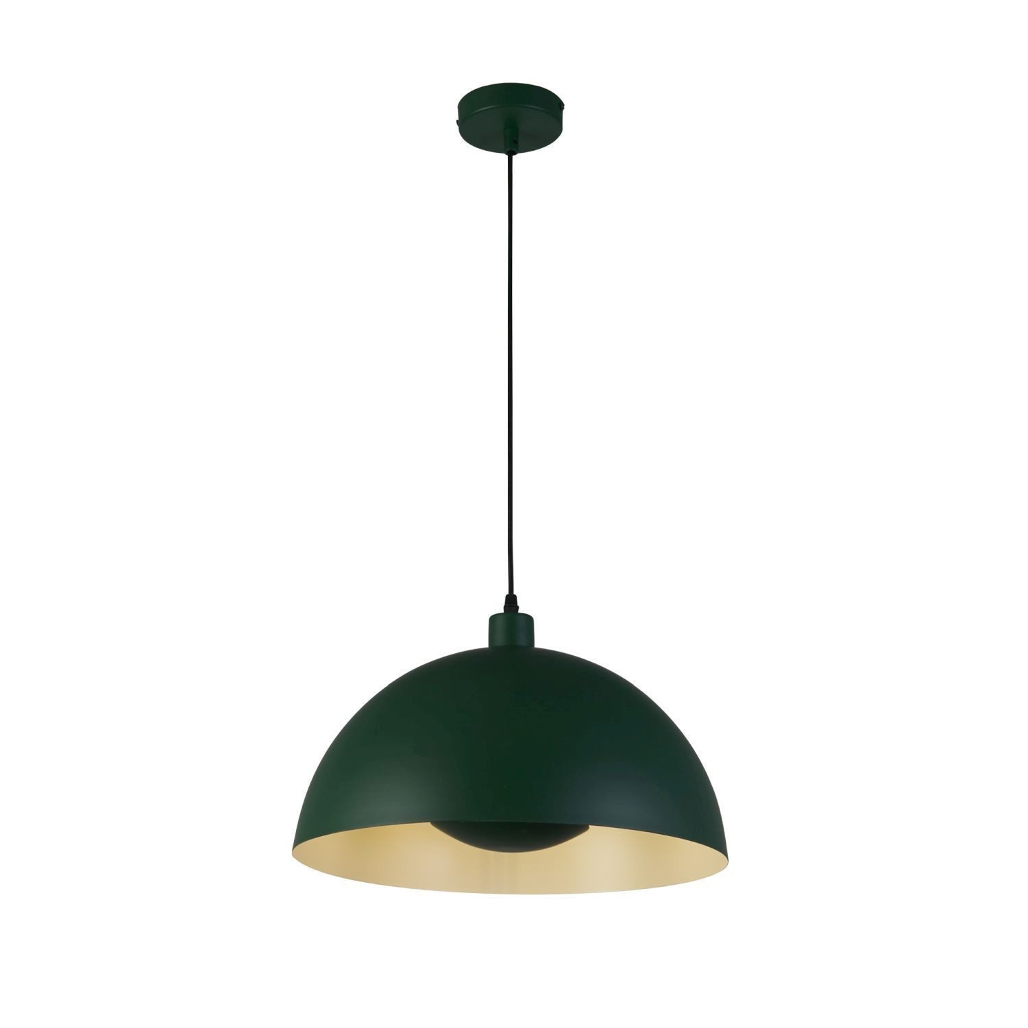 Licht-Erlebnisse Pendelleuchte MAGUNA, ohne Leuchtmittel, Metall E27 25 cm breit H: max. 150 cm Grün rund