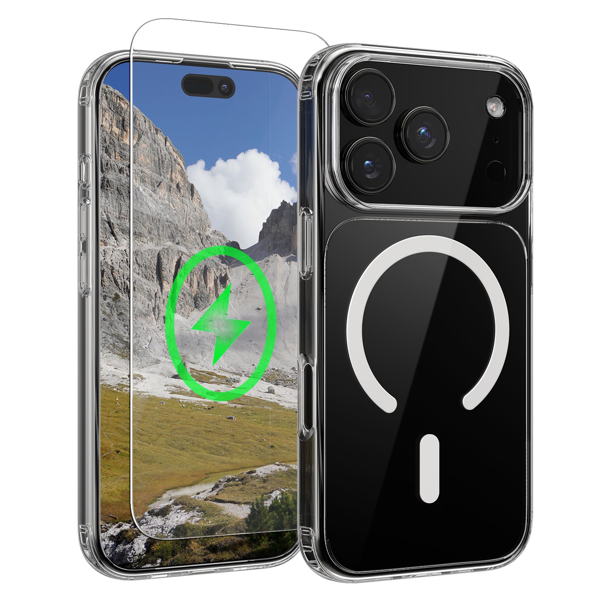 Oakshield Smartphone-Hülle Transparent Case für Apple iPhone 18 Pro / iPhone 17 Pro Hülle, Crystal Clear Handyhülle mit Anti-Vergilbung & 9H Glas Displayschutz