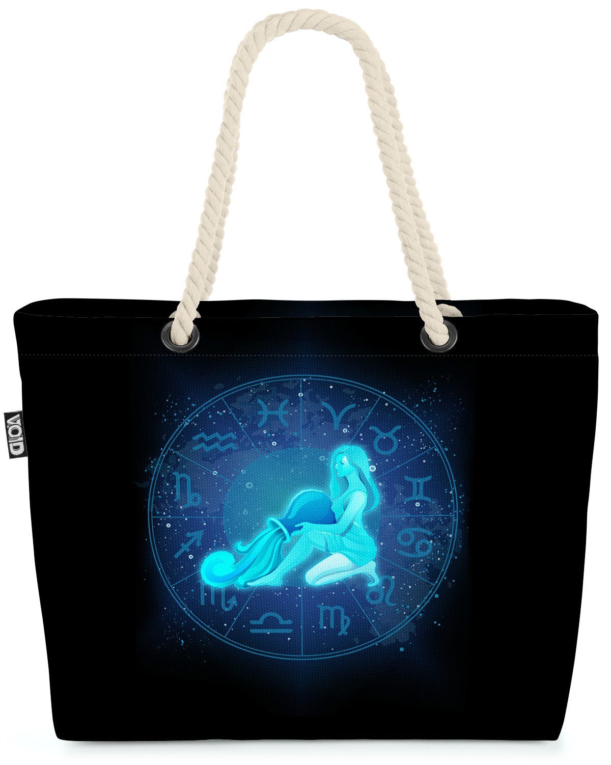 VOID Strandtasche (1-tlg), Wassermann Sternzeichen Astrologie Horoskop Luftzeichen Uranus Freihe