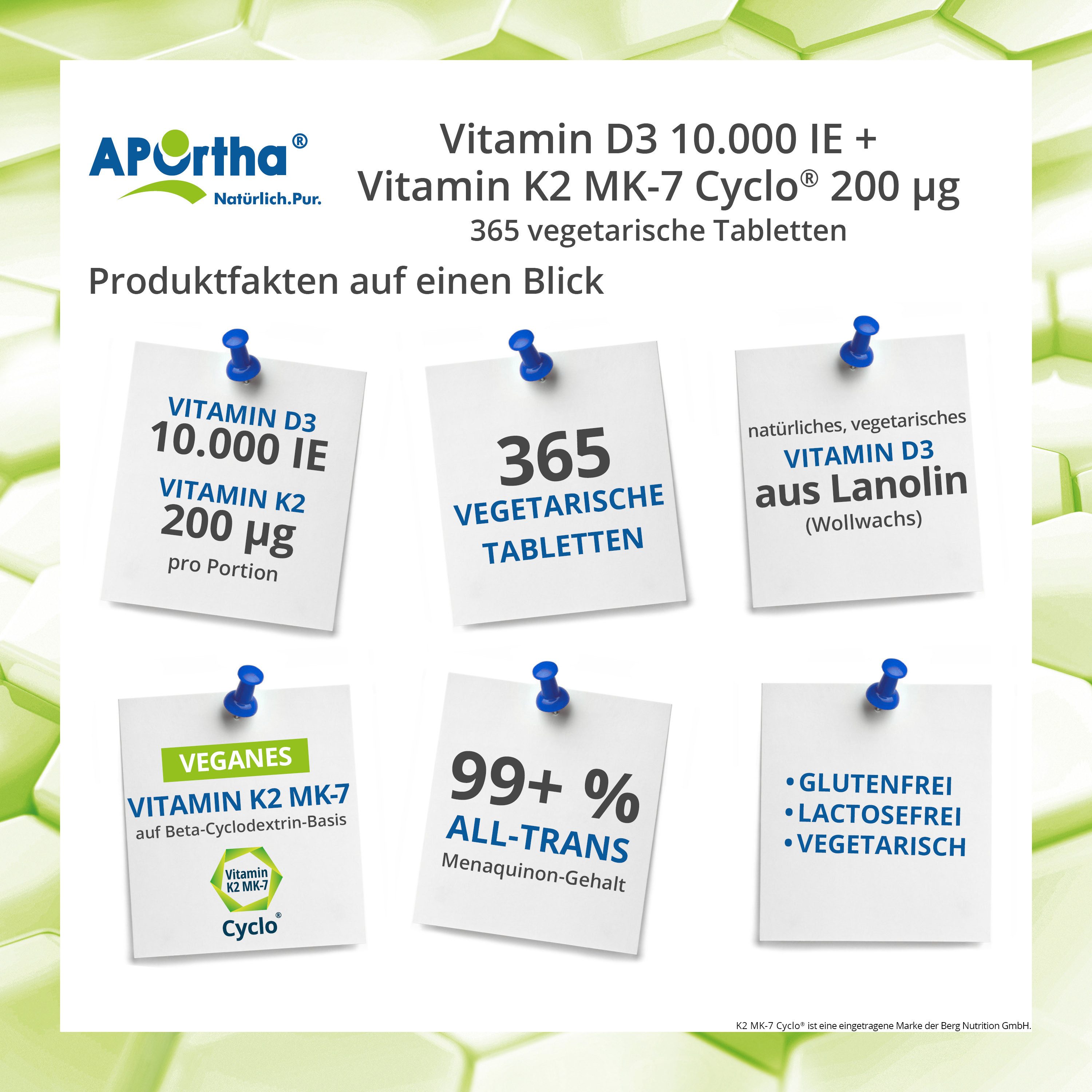 APOrtha APOrtha® Vitamin D3 10.000 IE + Vitamin K2, 80 g