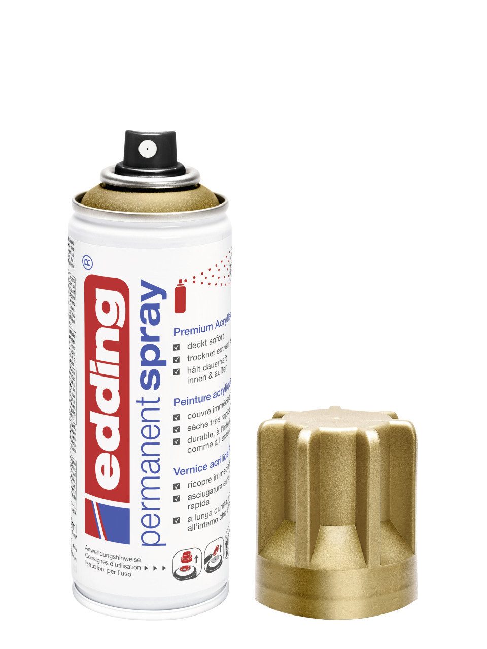 edding Sprühlack edding 5200 Permanent Spray Premium reichgold matt
