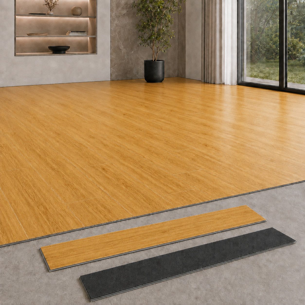 Berti Graf Designboden SPC Klick-Vinylboden 5 mm wasserfest in moderner Dielenoptik, kleberfrei, mit Trittschalldämmung, pflegeleicht