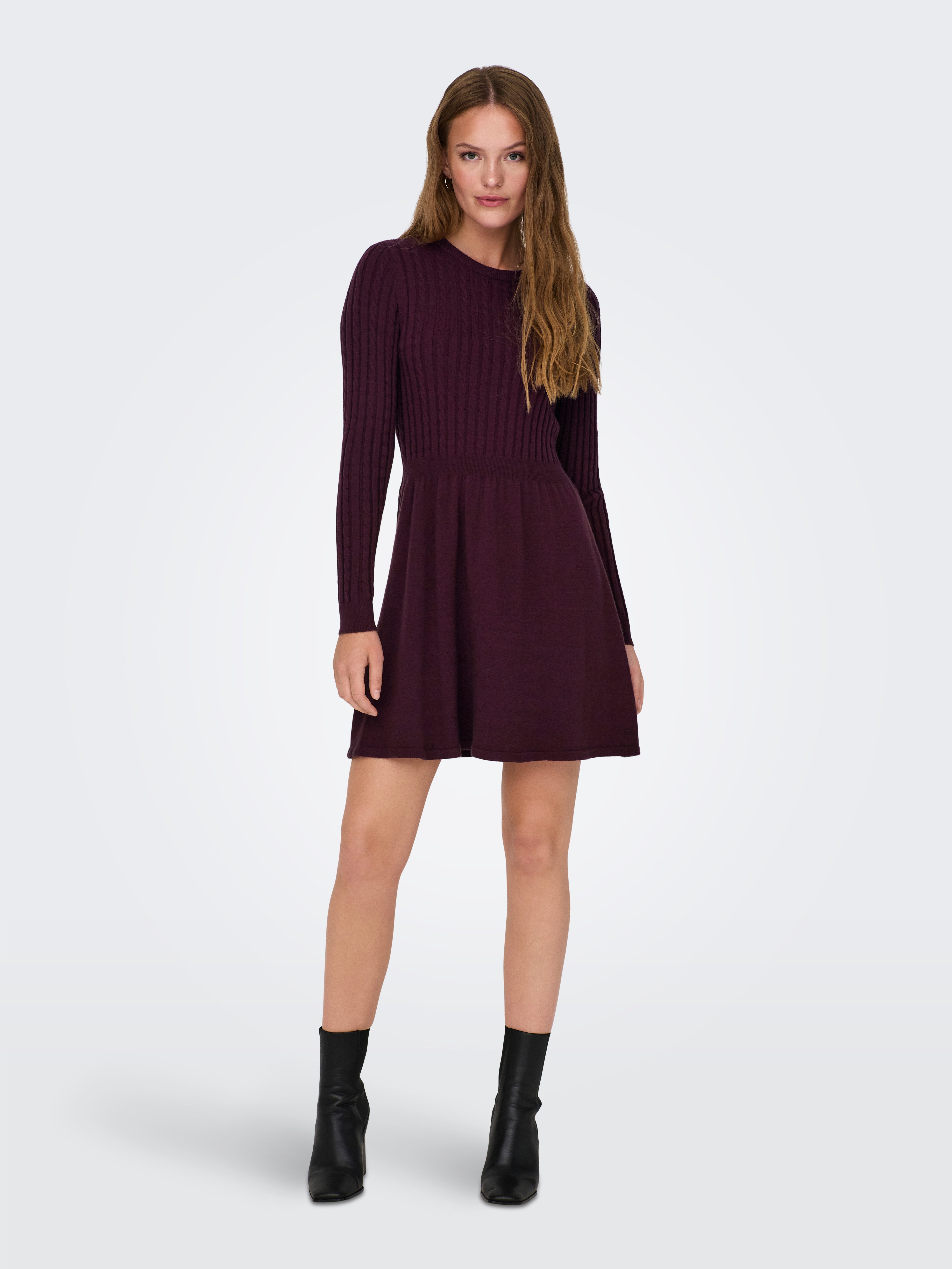ONLY Strickkleid ONLFIA LS CABLE DRESS KNT Viskosemischung, regular fit – Bild 3 von 5