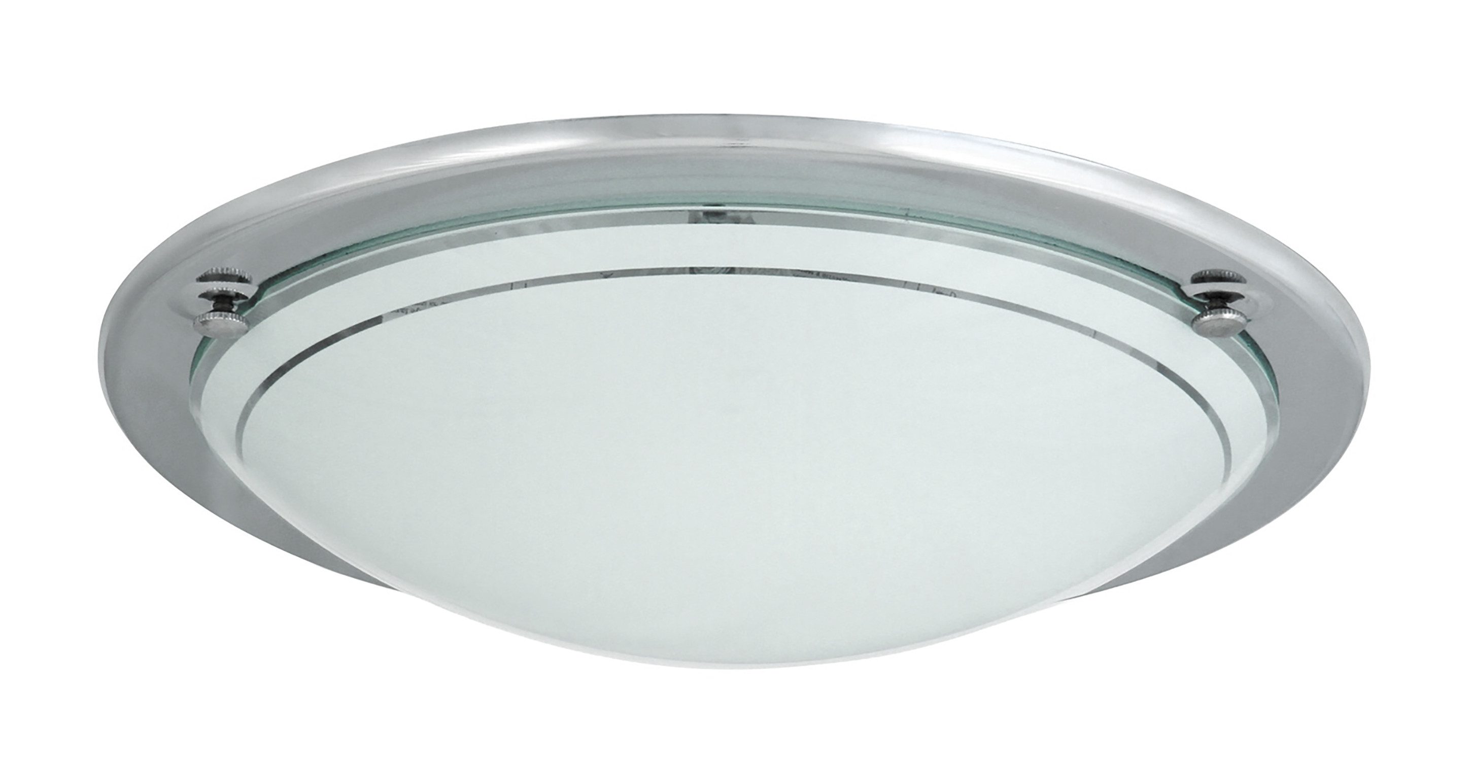 Rabalux Deckenleuchte "Ufo" 2-flammig, Metall, silber, rund, E27, ø380mm