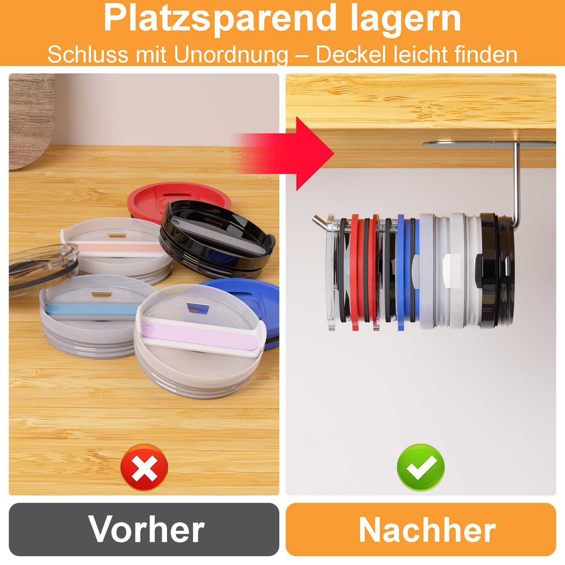 Keyura Küchenrollenhalter Küchenrollenhalter 4-teiliges Set, selbstklebend oder bohrbar, Silber, (Praktisch Rollenhalter Unter Schrank FüR KüChe Aufbewahrung, 4-St., Küchenrollenhalter Wand Edelstahl, Rollenhalter Für Küche & Badezimmer), Geeignet zur Aufbewahrung von Papierrollen, Handtüchern, Deckeln usw.