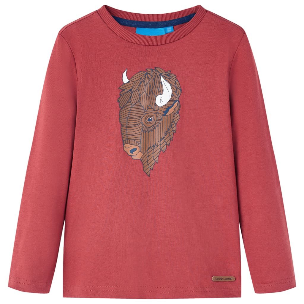 Langarmshirt Kinder-Langarmshirt Dunkelrot 140