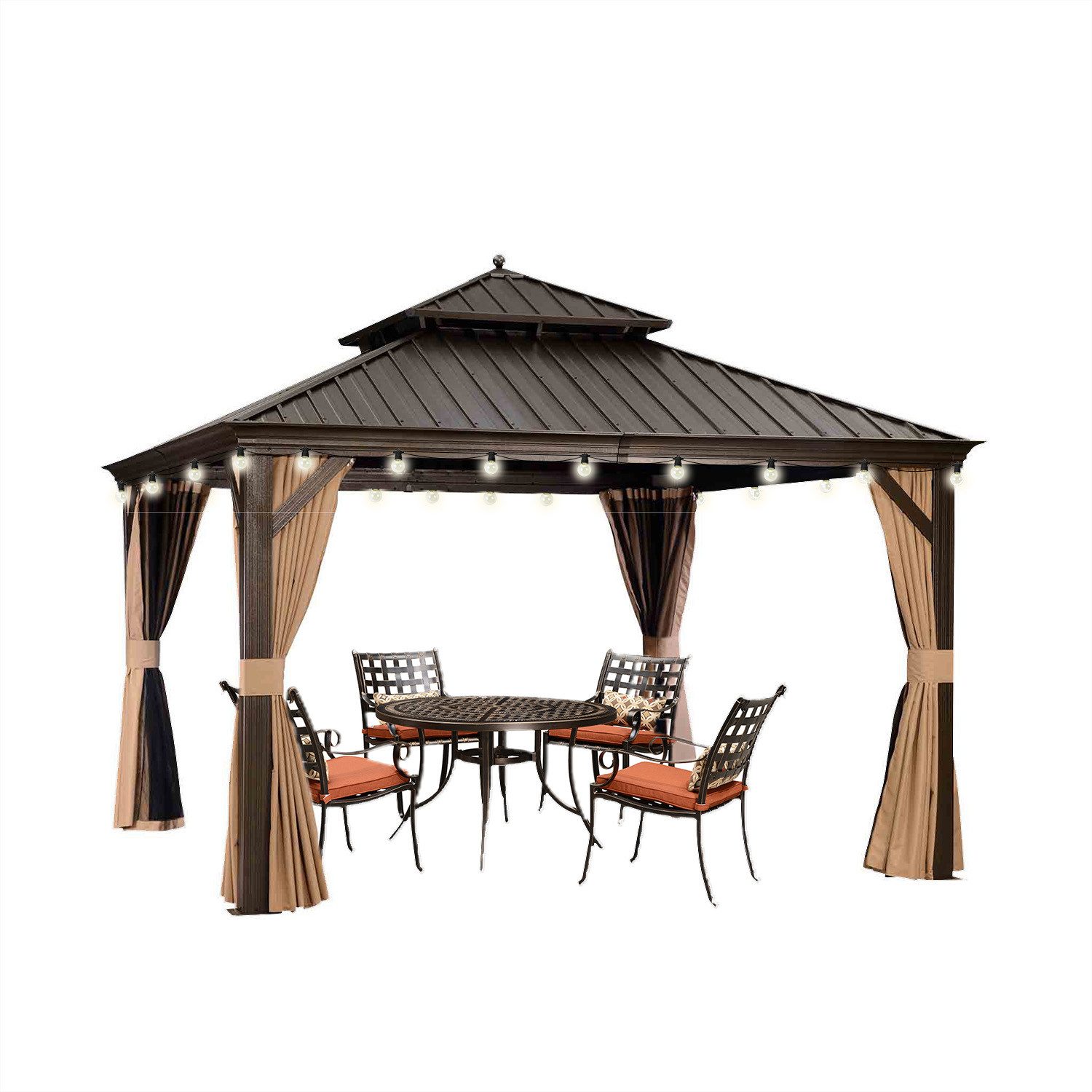 PURPLE LEAF Pavillon Hardtop Aluminium Gazebo günstig online kaufen