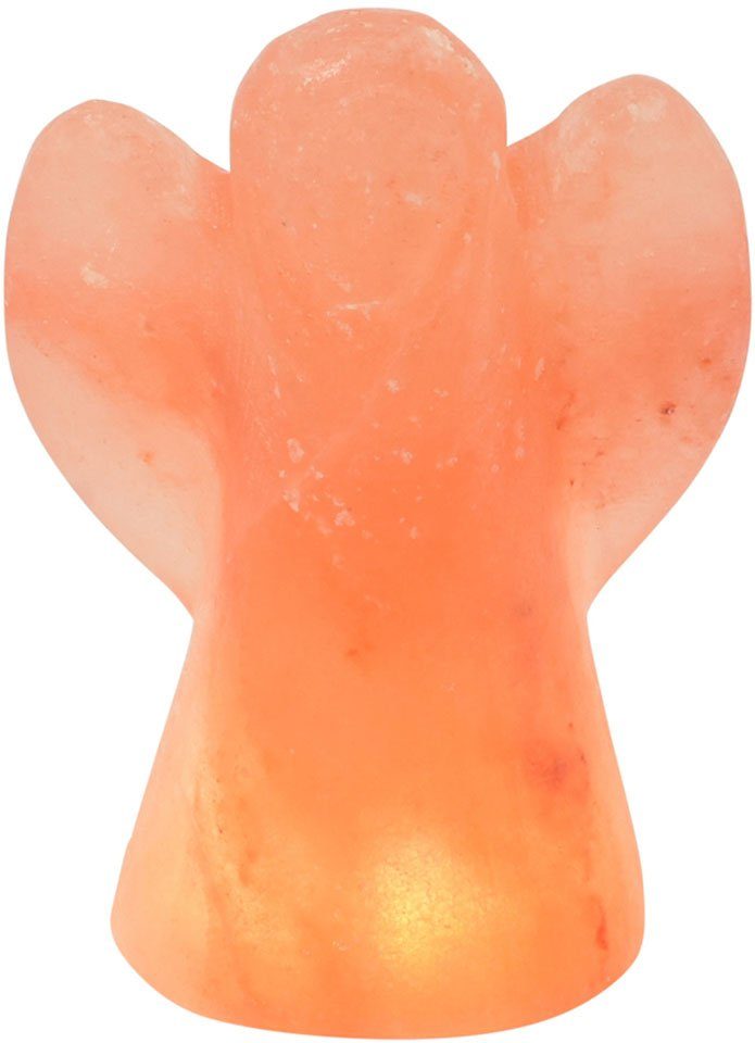 HIMALAYA SALT DREAMS Salzkristall-Tischlampe Fussball, LED wechselbar,  Warmweiß, Handgefertigt aus Salzkristall - jeder Stein ein Unikat, H: ca.13  cm