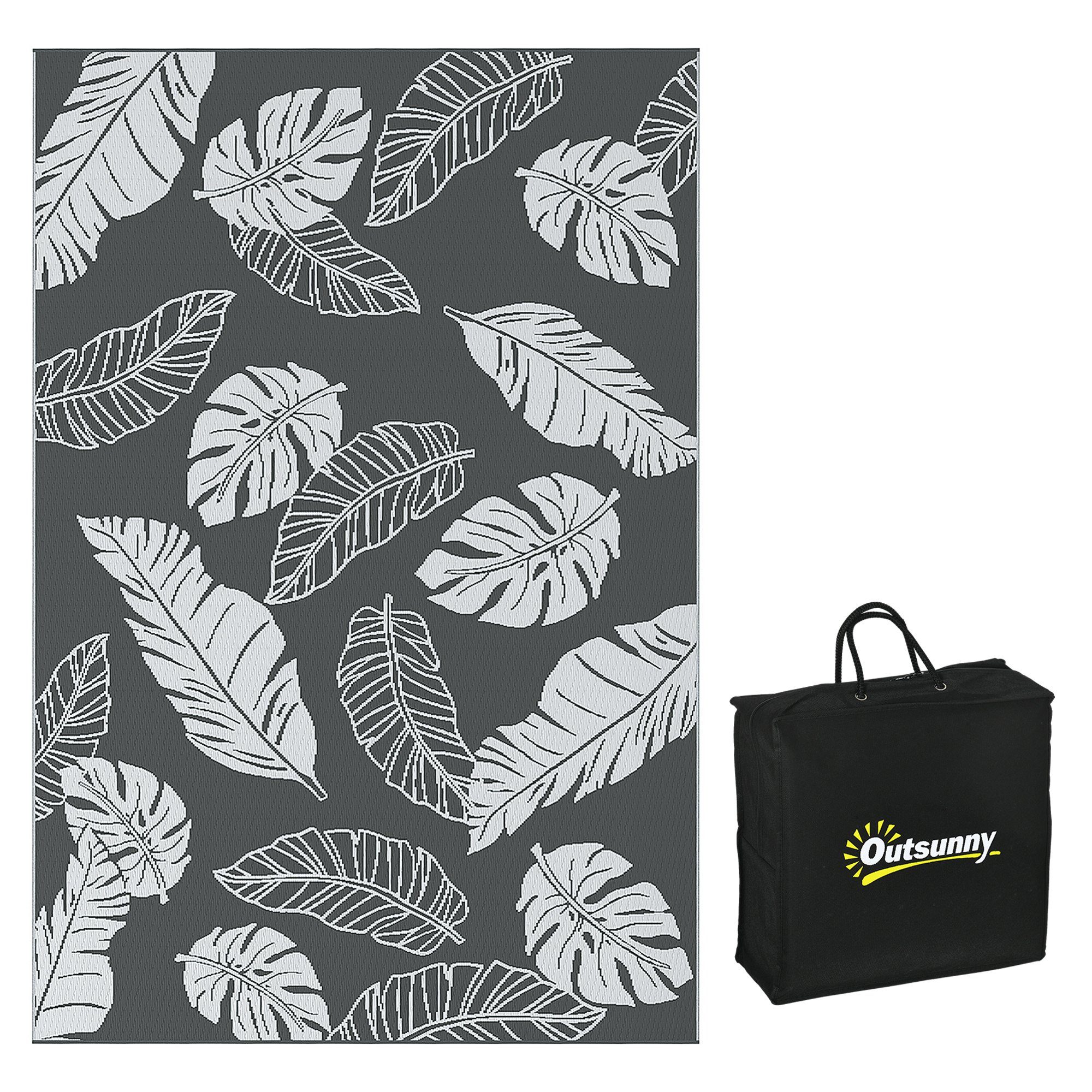 Outsunny Outdoorteppich Campingteppich mit Doppelseitigem Design, günstig online kaufen