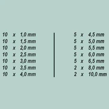 Brüder Mannesmann Werkzeuge Bohrer- und Bit-Set 99-tlg. HSS-Bohrer-Set