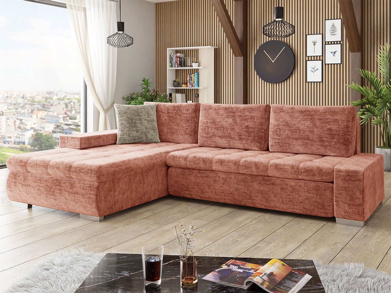 MIRJAN24 Ecksofa Orkan Premium, mit Schlaffunktion und Bettkasten, Elegante L-Sofa, mane Universal | Ecksofas
