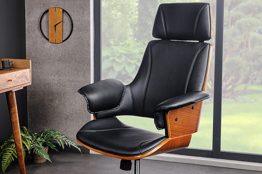 riess-ambiente Bürostuhl MANHATTAN natur / schwarz günstig online kaufen