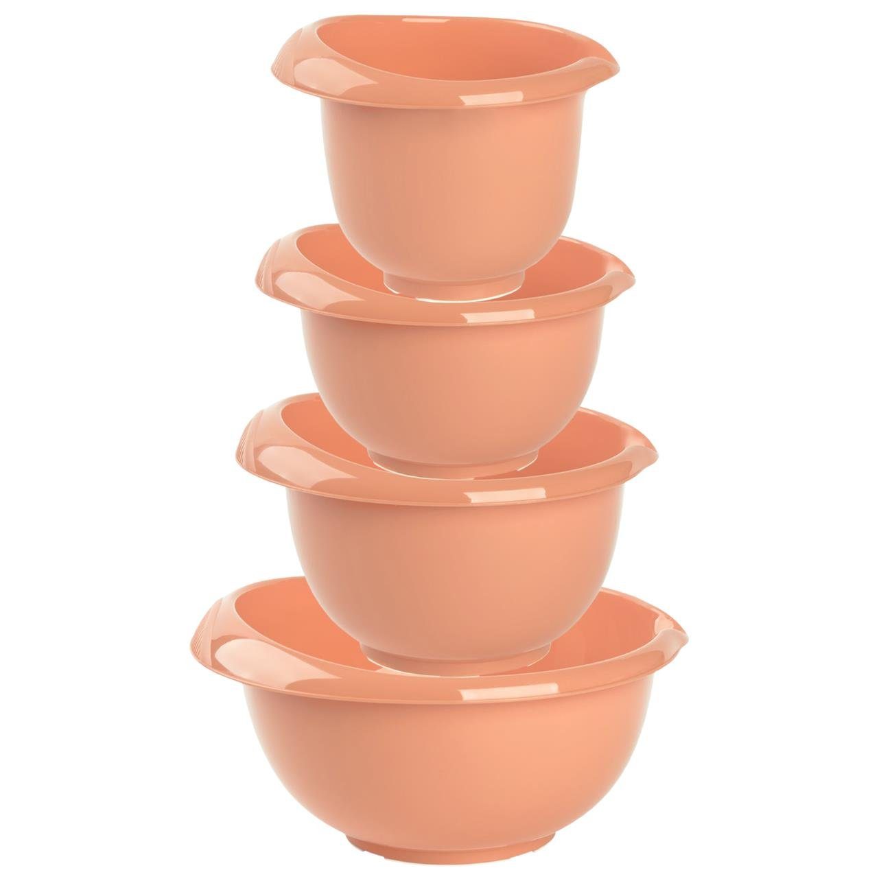 Engelland Rührschüssel Backschüssel-Set, Kunststoff, (Vorteils-Set, 4-tlg), spülmaschinengeeignet, mikrowellengeeignet, Ausgusslippe