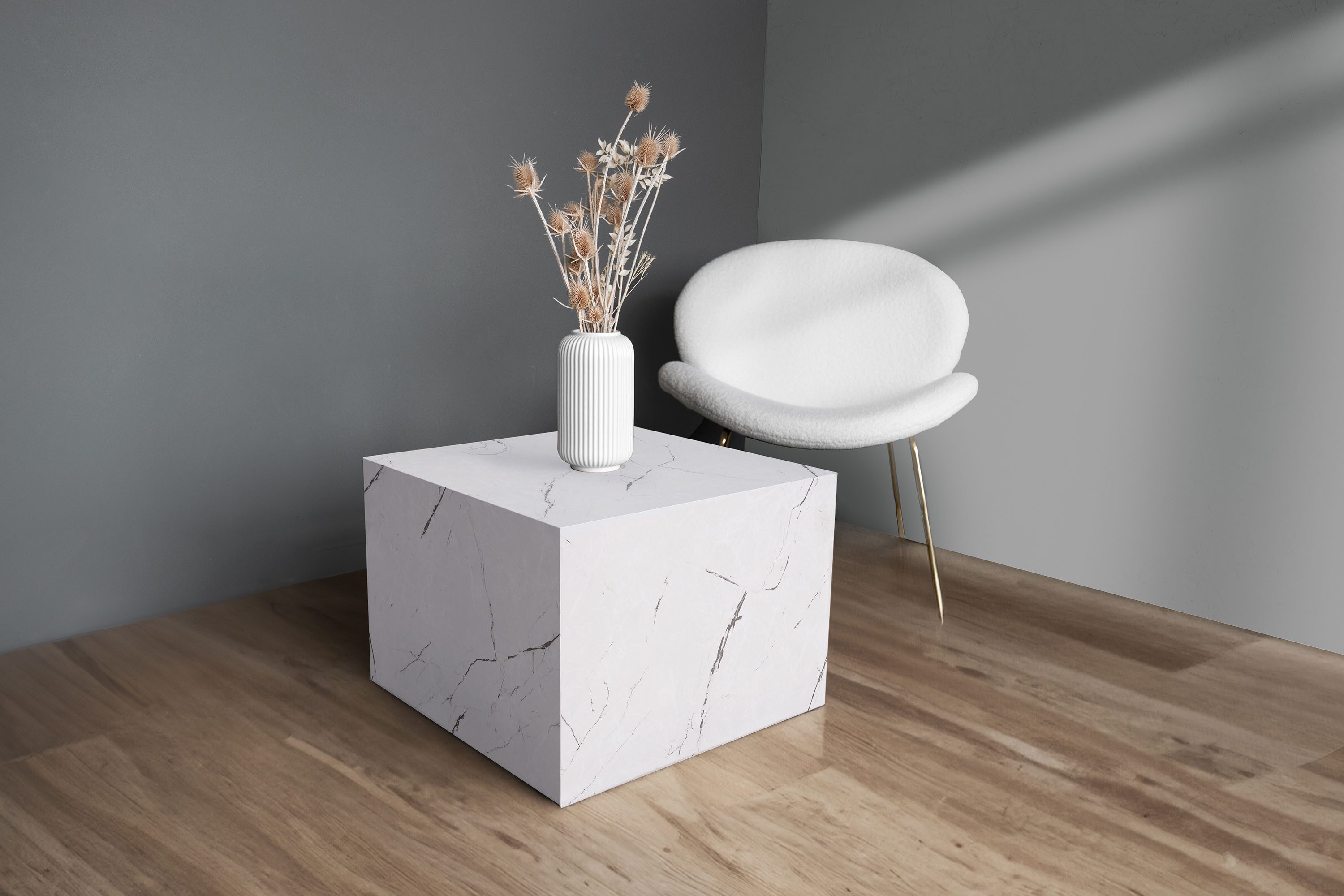 Kayoom Beistelltisch Cuboid 125, modernes Design, robuste Konstruktion (1-St), vielseitig einsetzbar, edle Oberfläche, robuste Konstruktion