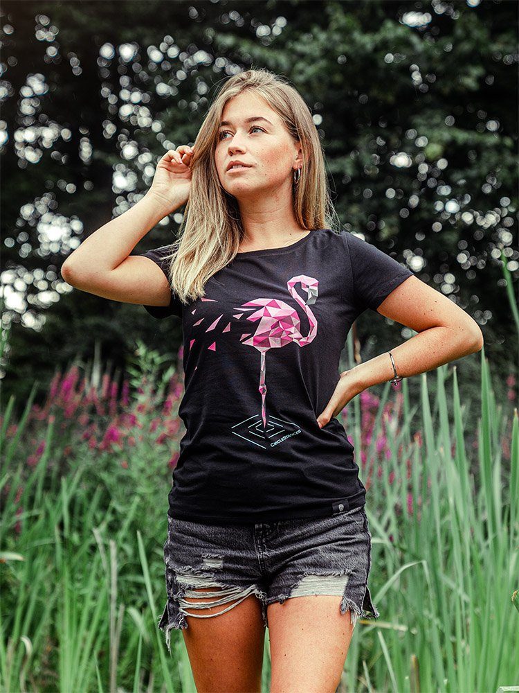 CircleStances Schwarz Print-Shirt Flamingo