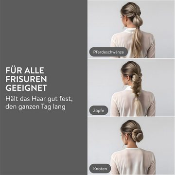 H&S Haarband Haargummi Set für Mädchen Damen und Herren schwarz - 100 Stück, 1-tlg., Hair Ties Set - 100 Small Black Elastic Bands