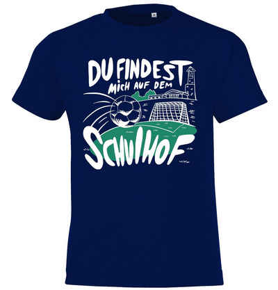 Youth Designz T-Shirt Schulhof Fußball Kinder Shirt mit trendigem Frontprint