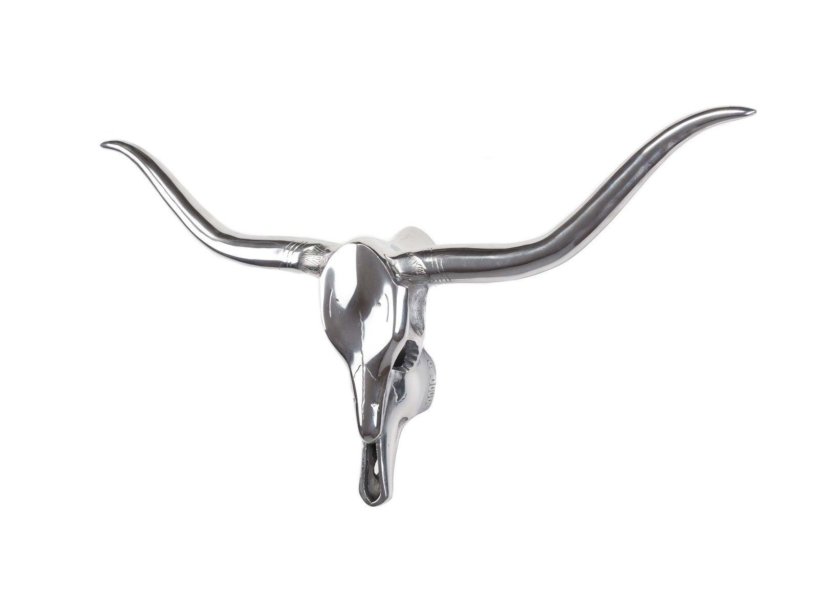 Aubaho Dekoobjekt Bulle Wanddekoration Büffel Deko Geweih Alu Jagd Stier Figur 76cm