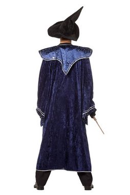 Wilbers Zauberer-Kostüm Wilbers Kostüm Zauberer 50 - 60 blaue Sterne Zaubermeister