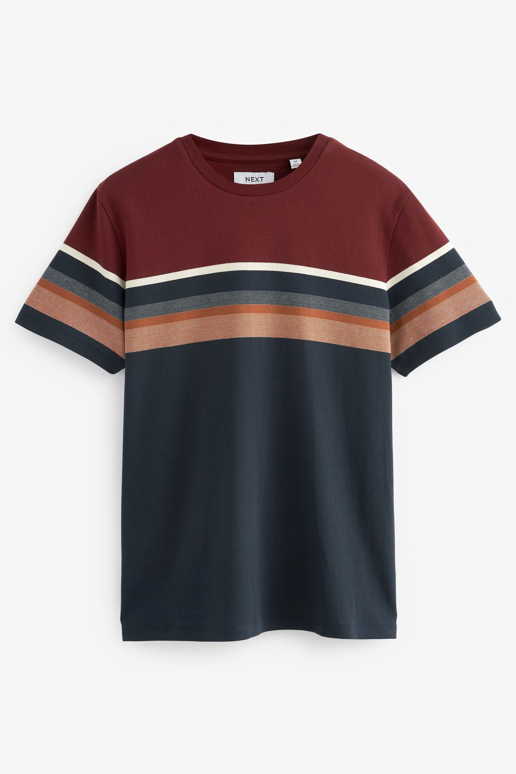 Next T-Shirt Weiches T-Shirt (1-tlg) Burgundy Red/Navy Blue | T-Shirts