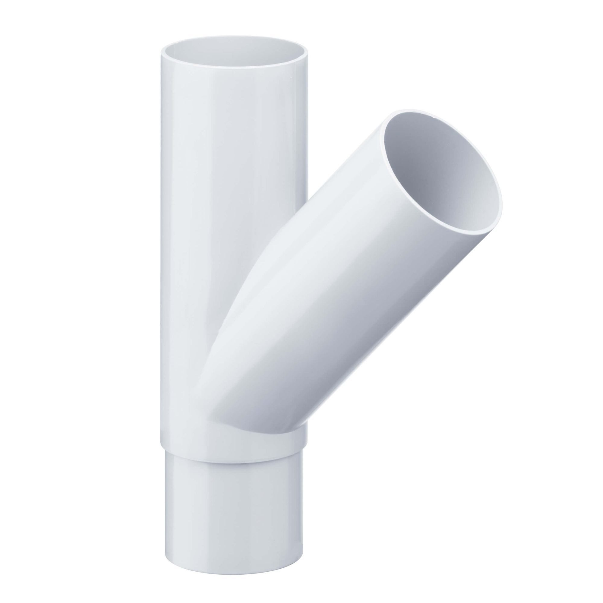 INEFA Regenfallrohr Abzweiger Fallrohr 45 Grad, (DN 75/50), Kunststoff, Rohrabzweiger, Dachrinne- Zubehör für Gartenhaus