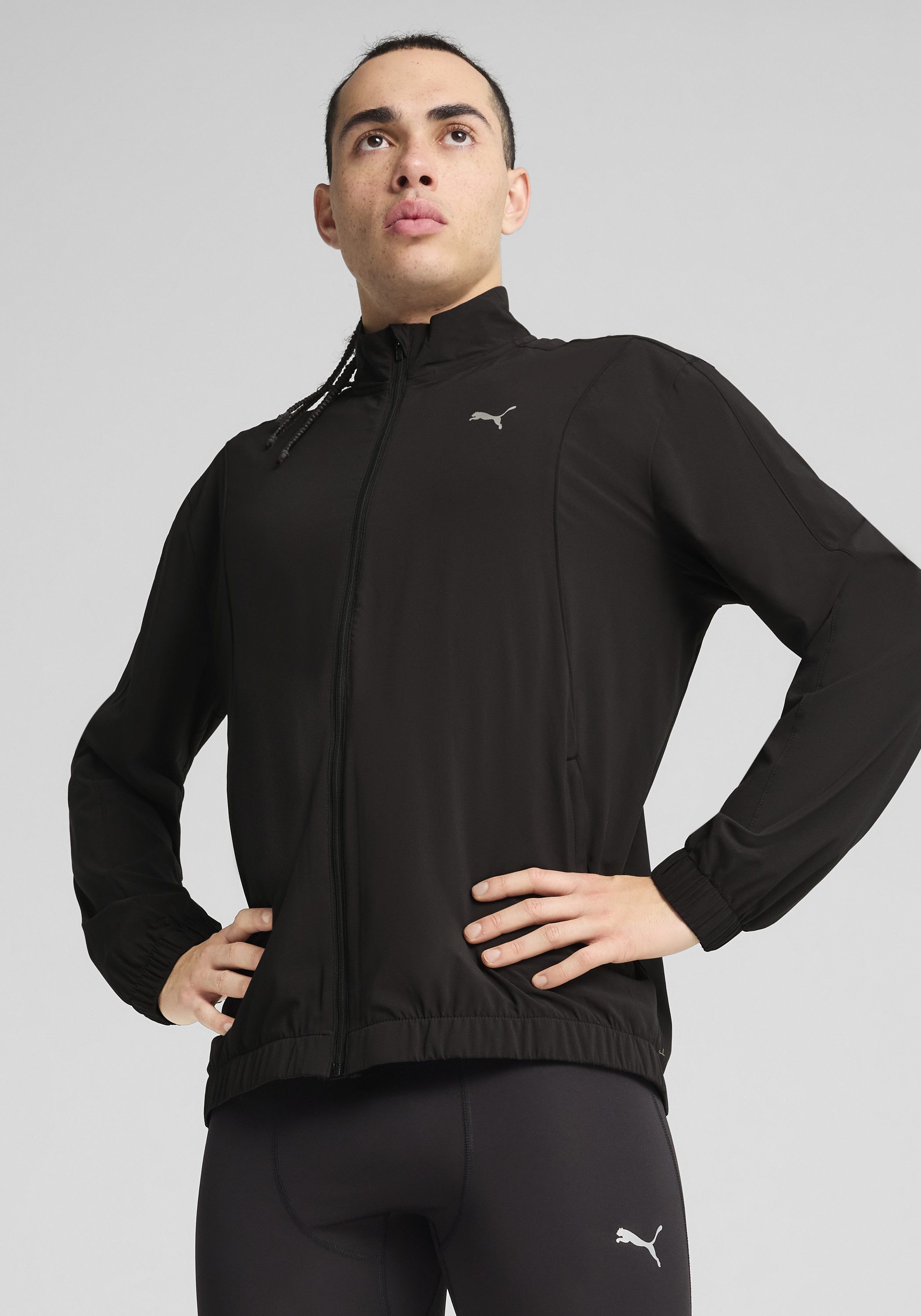 PUMA Trainingsjacke RUN VELOCITY WOVEN JACKET mit Nahttaschen, mit Reißverschluss und Schutzleiste, atmungsaktiv