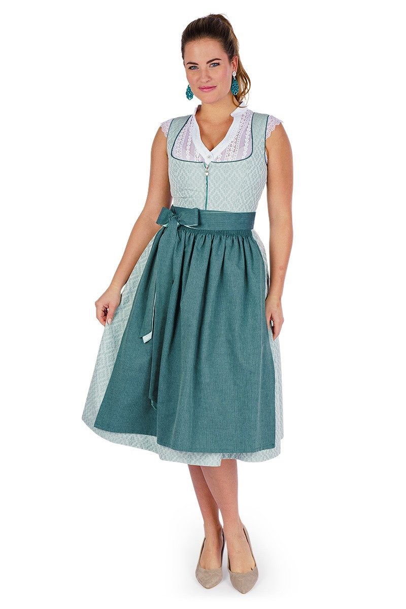 Dirndl Midi Dirndl 2tlg. - SAFIRA - mint/tanne