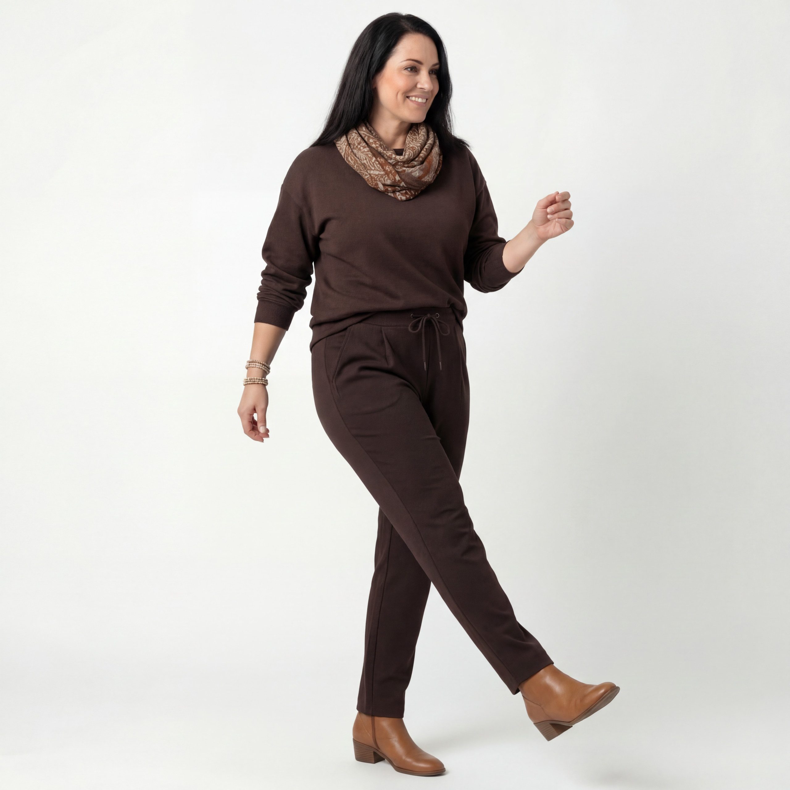 OriginalYou Chinohose Schlupfhose Damen Stretchhose Freizeithose Business Style auch in großen Größen erhältlich, mit Kordelzug – Bild 5 von 5