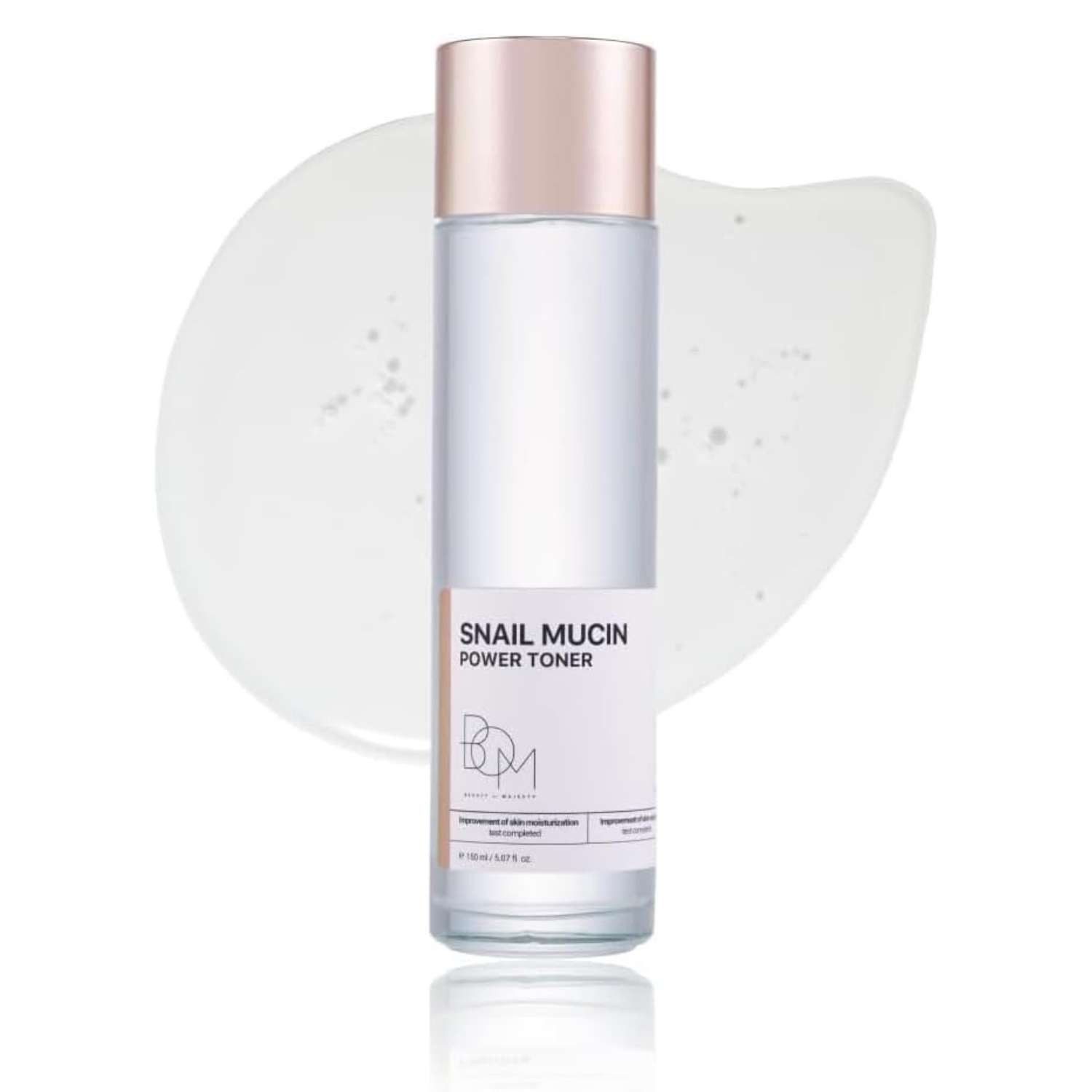 Beauty of Majesty Toner Snail Mucin Power Toner 150ml – Feuchtigkeitstoner mit Schneckenextrakt, Triple Collagen Complex, Ceramide & Panthenol –, K-Beauty Toner für trockene & empfindliche Haut