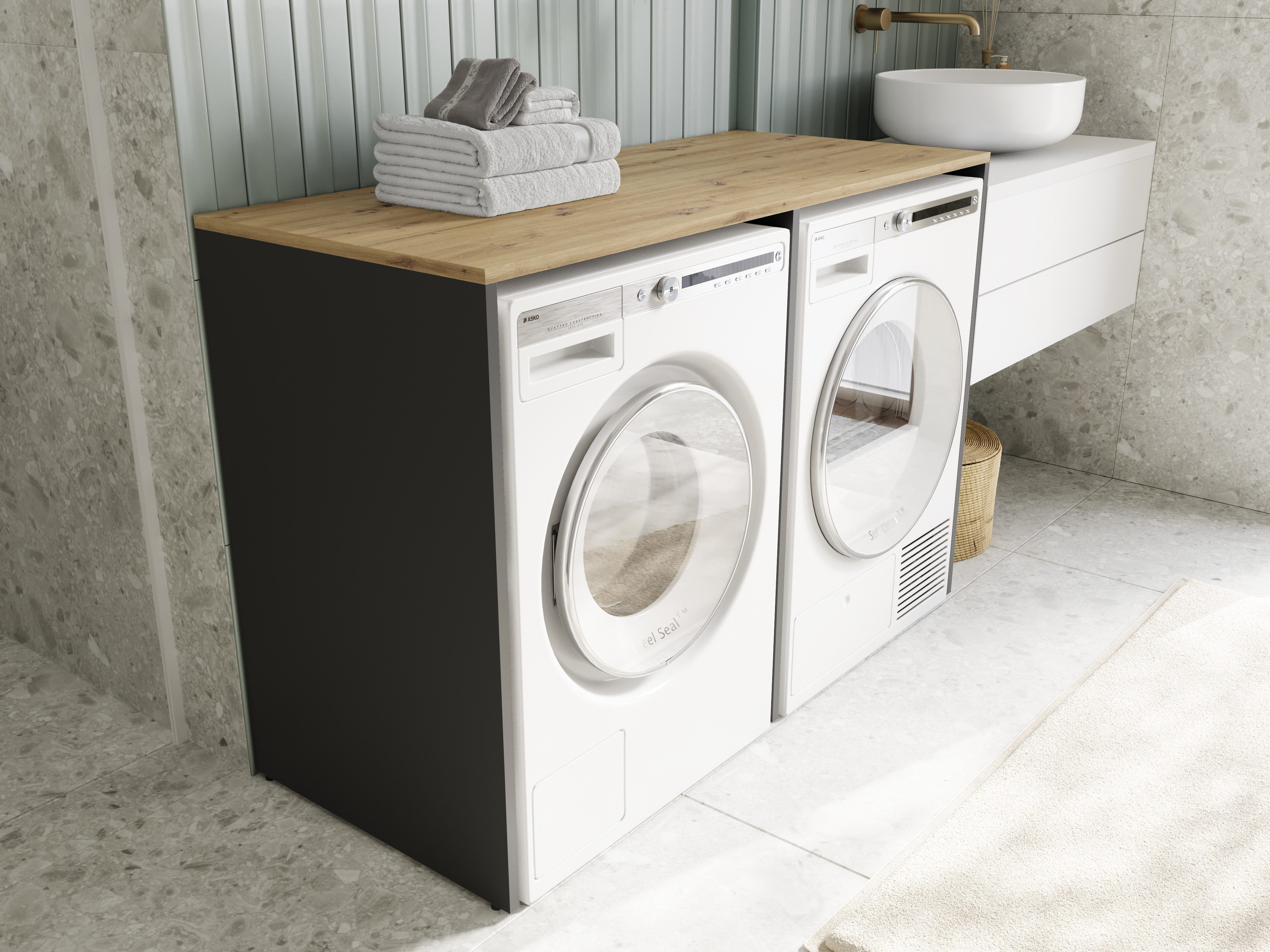 Platan Room Waschmaschinenumbauschrank DORA Waschmaschinenschrank 130 günstig online kaufen