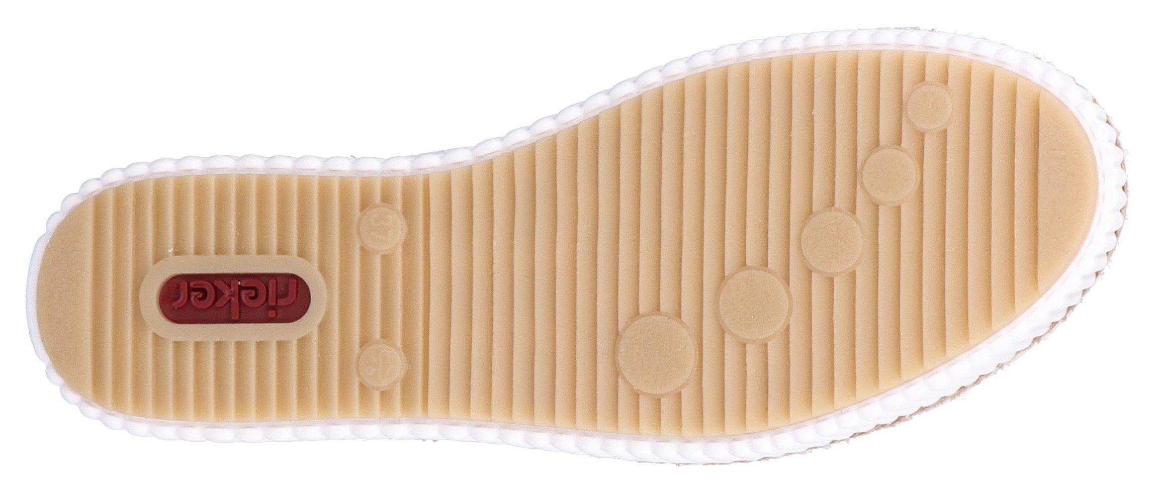 Rieker Sneaker mit modischer Ziernaht, Freizeitschuh, Halbschuh, Schnürschuh